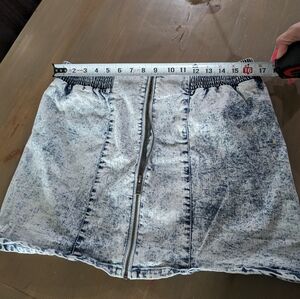 Denim Acid Wash Skirt